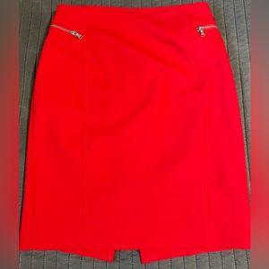 Red pencil skirt